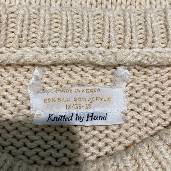 Jantzen VTG Women’s Bird Of Paradise Hand Knitted Batwing Sweater size 1X - Picture 4 of 8